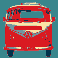 Vintage Vw busje logo